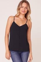  Black Buttoned Cami