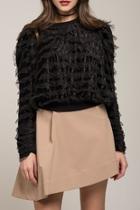  Puff-sleeve Lace Top