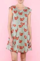  Fox Print Dress