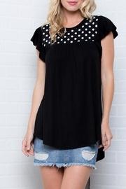  Solid Polka-dot Top