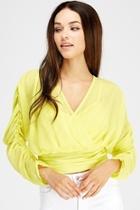  Ruched Surplice Top