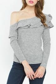  Grey One Shoulder Top