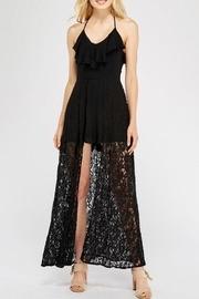  Lace Overlay Halter-romper