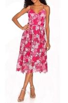  Krissy Mixed Floral Fit & Flare Midi Dress