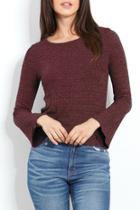  Chunky Heather Thermal Top W Bell Slv