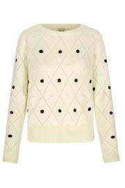  Embroidered Flower Sweater