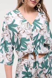 Floral Front-tie Top