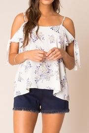  Floral Cold-shoulder Tank