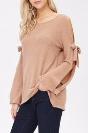  Brushed Tie Sleeve Tunic