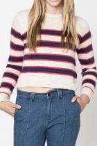  Stripe Crop Sweater