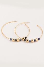  Sodalite Hoop Earrings