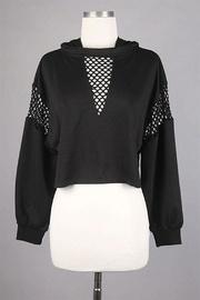  Net-mest Cropped Hoodie