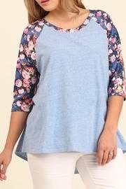  Floral Blue Top