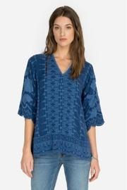  Tonal Embroidered Top
