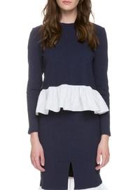  Navy Poplin Top