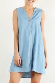  Chambray Button-up Dress