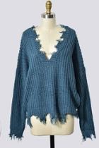  Destroyed Detail Sweater