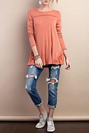  Terracotta Ruffle Top