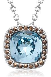  Aquamarine Halo Necklace