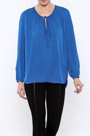 Blue Silk Blouse