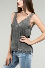  Grey Embroidered Tank