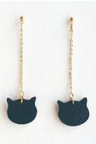  Leather Cat Earrings