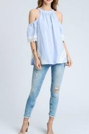  Cold-shoulder Lace-detail Top