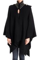  Studded-neck Wool Cape
