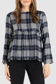  Ruffle Button Back Top