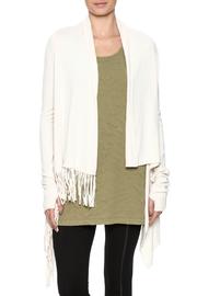  Asymmetrical Fringed Sweater