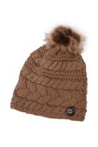  Button Knitted Pom Beanie