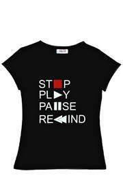  Black Graphic Tee