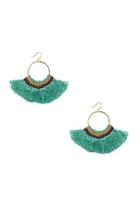  Green Fan Earrings
