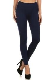  Navy Faux-fur-lined Leggings