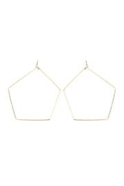  Wire-pentagon Hoop-earrings