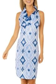 Kitt Ikat Ruffneck Sleeveless Dress