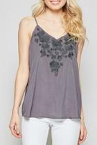  Embroidered Cami Tank