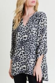  Leopard Chiffon Blouse