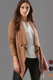  Micro-suede Drape Jacket