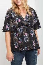  Floral Cinched Top