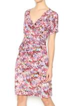 Short Sleeve Wrap Dress