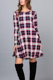  Plaid Long Sleeve Dress