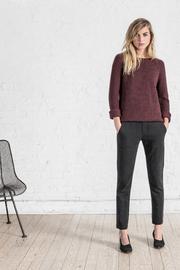  Rolled Sleeve Reglan Sweater