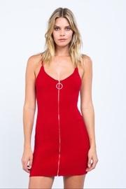  Poppy-red Knitted Mini-dress