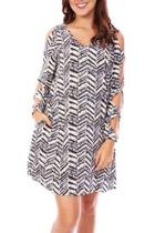  Frosted Chevron Dress