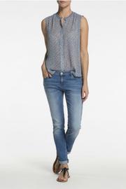  Sheer Printed Top