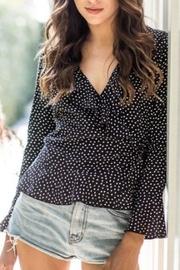  Black Dot Wrap Blouse