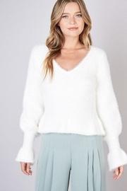  Fuzzy Flared Sweater