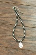  Navajo-pearl Cross-charm Necklace