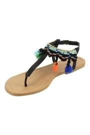  Black Tassel Sandals